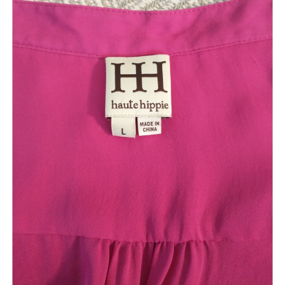 HEAT WAVE SALE! HAUTE HIPPIE- Pink Tank Tunic, sz Large. - Picture 12 of 12